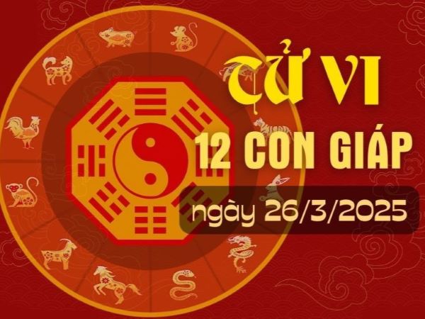 Tử vi 12 con giáp hôm nay - thứ 4 ngày 26/03/2025: Ngọ vất vả, Dậu may mắn