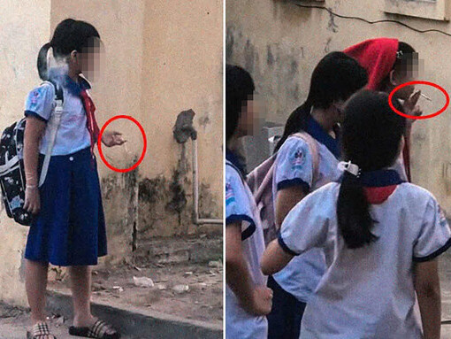 Sở GD-ĐT chỉ đạo 'nóng' vụ nhóm nữ sinh tiểu học hút thuốc lá trong trường