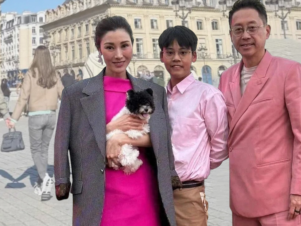 Nàng hậu làm dâu hào môn khoe ảnh gia đình ba người nắm tay: Cậu con trai 14 tuổi cao 1m85 gây sốt MXH