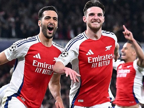 Arsenal thiêu đốt Real Madrid: Ngày Declan Rice che mờ dải ngân hà
