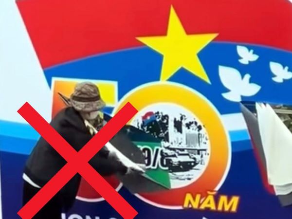 Thông tin bất ngờ về người phụ nữ cầm dao rạch pa nô chào mừng 50 năm thống nhất đất nước