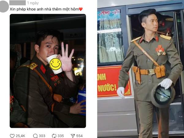 Pha 'đánh dấu người yêu' xịn nhất lúc này của bạn gái chiến sĩ Lê Hoàng Hiệp