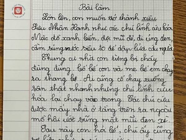 Viết văn ước lớn lên thành siêu nhân xanh, bé trai suýt 'no đòn' nhưng cú plot twist sau đó khiến netizen phải thốt lên 1 từ: Nể!