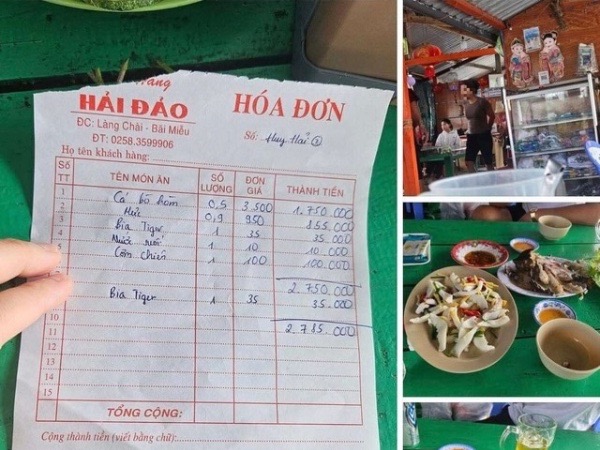 Mạng xã hội lại dậy sóng với hoá đơn thể hiện 'cá bò hòm 3,5 triệu đồng/kg' ở Nha Trang