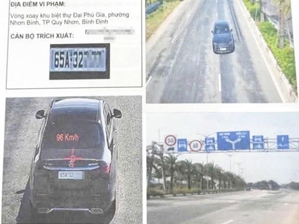 Ô tô vi phạm tốc độ 14 lần qua nhiều tỉnh