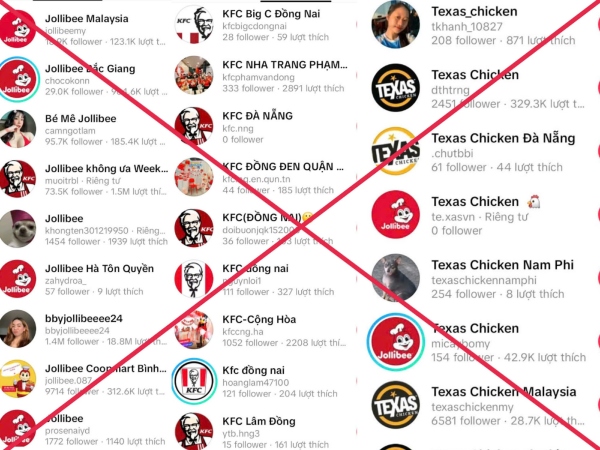 Gà rán KFC, Jollibee, Texas lên tiếng cảnh báo về việc bị bị giả mạo thương hiệu xuất phát từ trào lưu TikTok