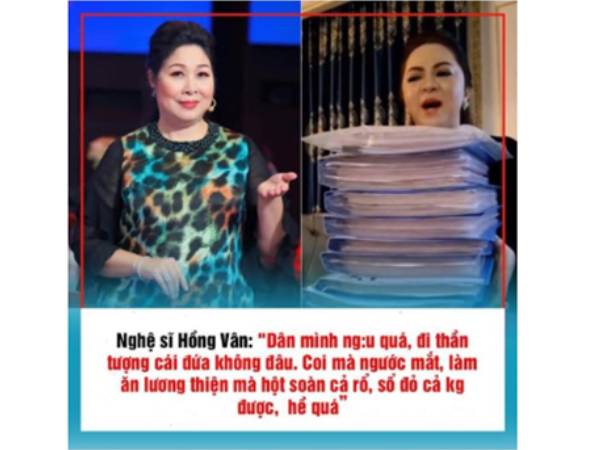 NSND Hồng Vân lên tiếng về thông tin ‘nói xấu’ bà Nguyễn Phương Hằng và công kích dân mạng vì u mê mù quáng