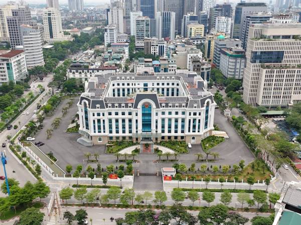 Toàn cảnh trụ sở hơn 400 tỷ đồng quận Cầu Giấy sắp thành trụ sở phường