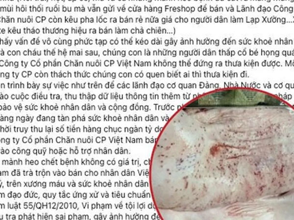 Bị 'tố' bán thịt heo, gà bệnh ra thị thường, C.P Việt Nam phản ứng thế nào?