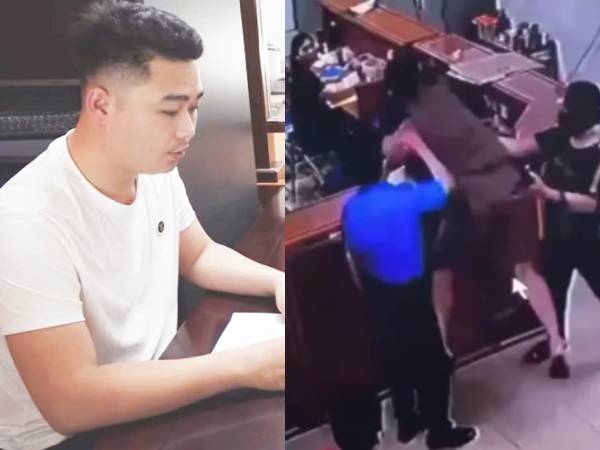Tạm giữ hình sự người đàn ông chồm qua bàn hành hung nữ nhân viên y tế