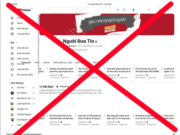 3 quản trị kênh YouTube 'Người đưa tin' bị khởi tố, bắt tạm giam