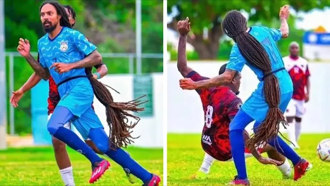 Kỳ lạ: Cầu thủ đá vòng loại World Cup với bộ tóc dài tới gần… gót chân