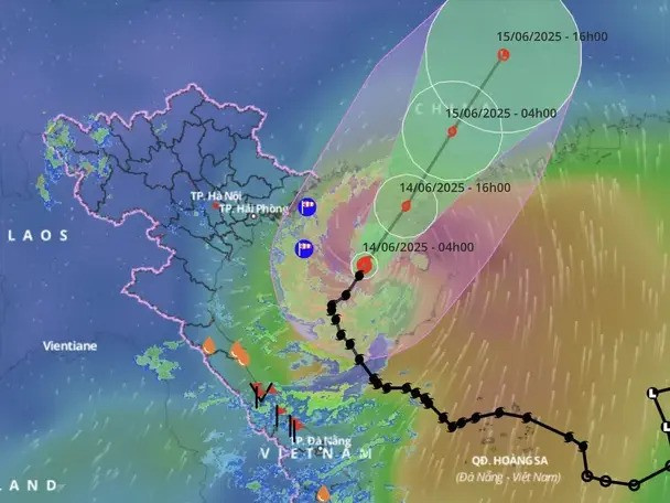 Bão đổi hướng trên vịnh Bắc Bộ, bắt đầu suy yếu