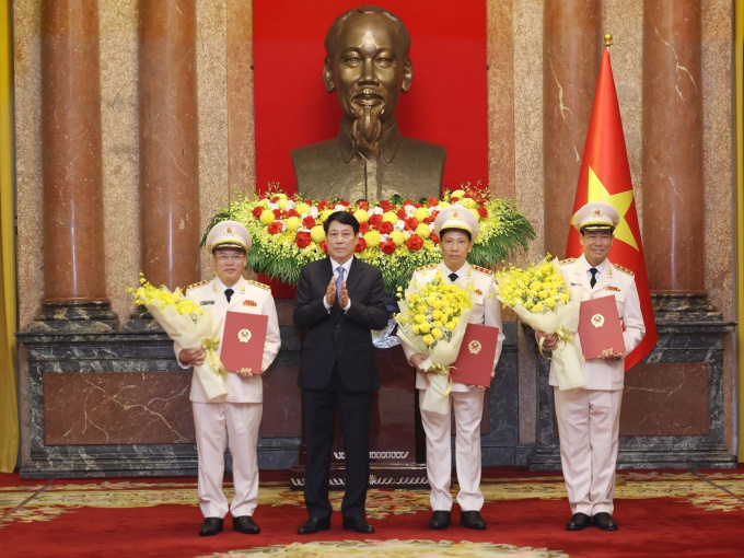 Ba Thứ trưởng Bộ Công an được thăng cấp bậc hàm Thượng tướng
