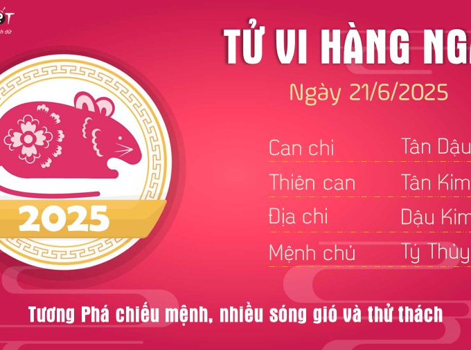 Tử vi thứ 7 ngày 21/6/2025 của 12 con giáp: Mão uể oải, Thân trục trặc