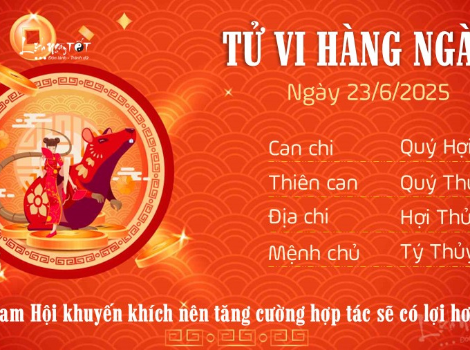 Tử vi thứ 2 ngày 23/6/2025 của 12 con giáp: Dậu thuận lợi, Dần bị phá