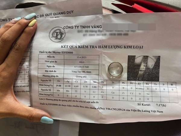 Đem 2 chiếc nhẫn vàng đi kiểm định, cô gái Hải Phòng ngỡ ngàng về kết quả