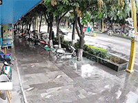 Xế hộp thoát hiểm thần kỳ khi 'vấp' hố tử thần trên phố