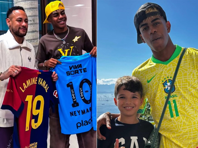 Lamine Yamal thăm Neymar, chơi bóng ở khu ổ chuột lớn nhất Brazil