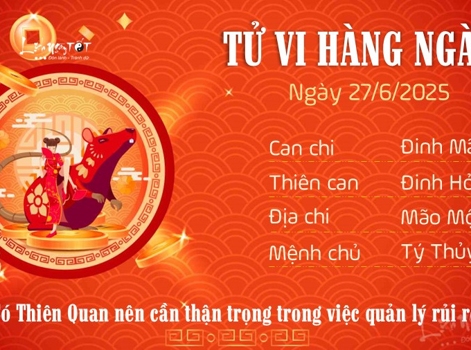 Tử vi thứ 6 ngày 27/6/2025 của 12 con giáp: Thân dư dả, Hợi hạnh phúc