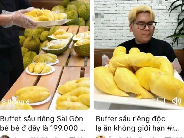 Buffet sầu riêng 199.000 đồng ăn trong 1 giờ 'gây bão' mạng xã hội