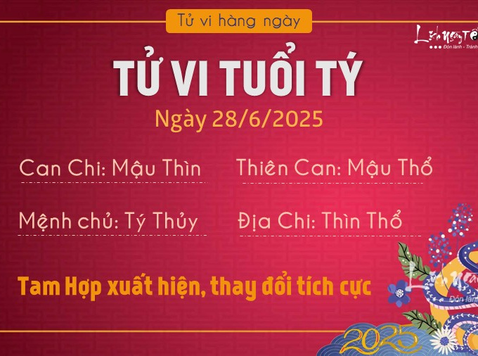 Tử vi thứ 7 ngày 28/6/2025 của 12 con giáp: Sửu có xung đột, Thân trách nhiệm