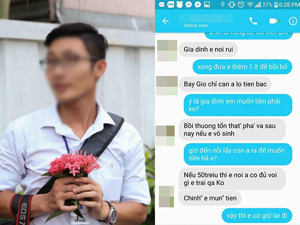 Cô gái bị ép phá thai lên tiếng sau khi lộ những tin nhắn "đòi tiền đền bù" từ bạn trai