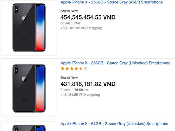 iPhone X giá gần 500 triệu đồng trên eBay