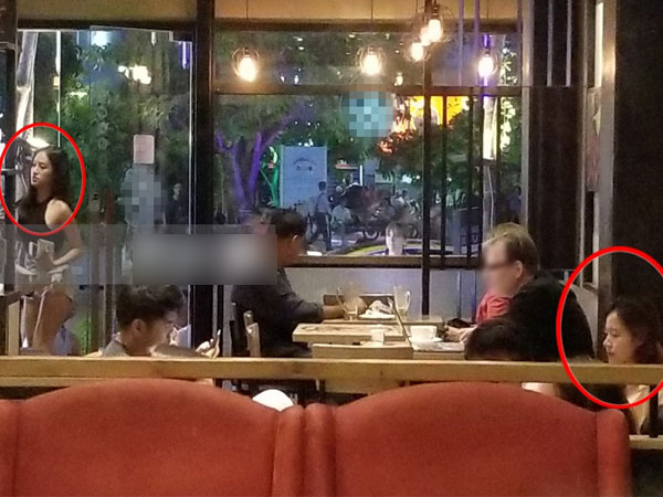 Midu đi với bạn trai mới, bất ngờ "chạm trán" Thúy Vi giữa phố đi bộ