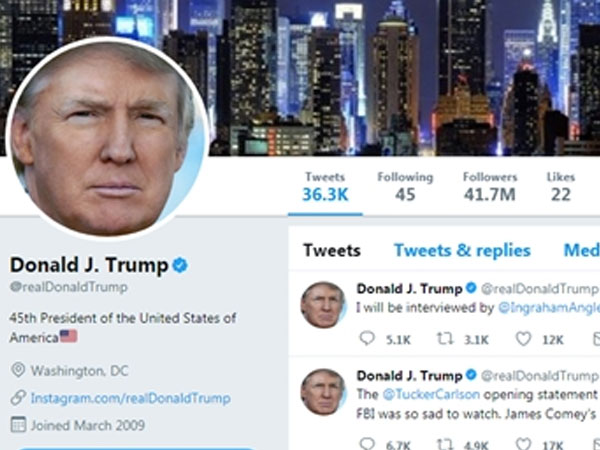 Twitter vô tình khóa tài khoản của Tổng thống Trump