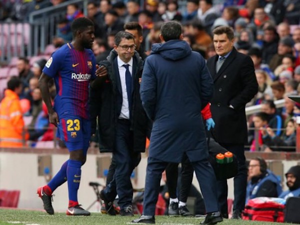 Nghỉ thi đấu 2 tháng, Umtiti lỡ trận Siêu kinh điển