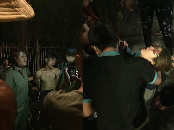 Video: Kẻ ngáo cướp xe cảnh sát, kề dao vào cổ bà bầu