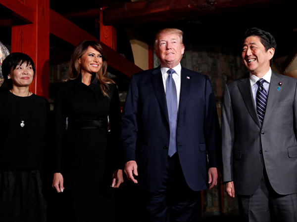 Trump, Abe ca ngợi liên minh giữa căng thẳng với Triều Tiên