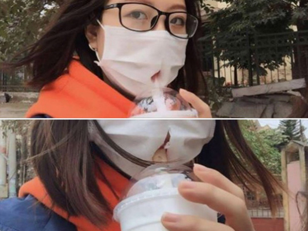 Nữ sinh bất ngờ nổi tiếng chỉ bởi cách uống trà sữa 'có một không hai'