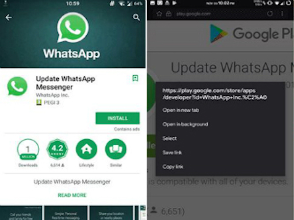 Một triệu người bị lừa cài WhatsApp giả