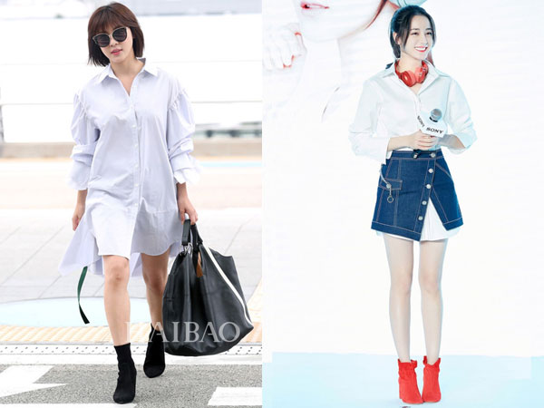 Mỹ nhân Hoa - Hàn gợi ý cách diện sơ mi dáng dài cá tính