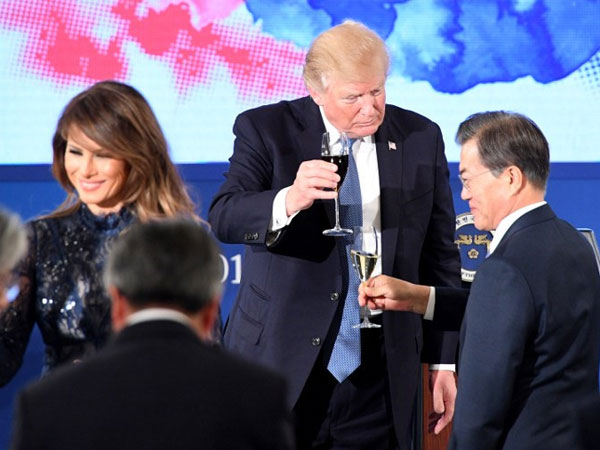 Hàn Quốc linh đình mở quốc yến chiêu đãi vợ chồng Tổng thống Trump
