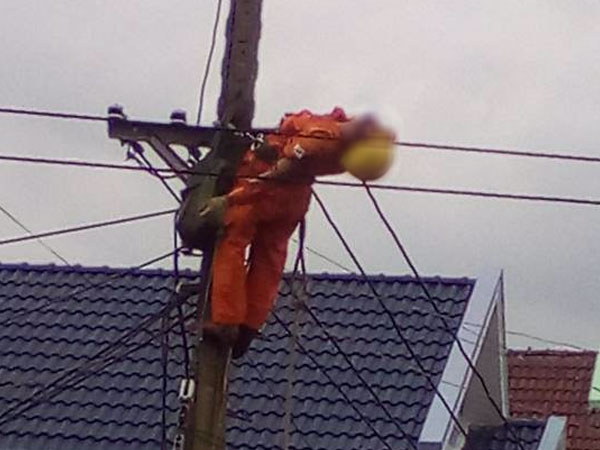 Phú Yên: Một thợ điện bị giật bất tỉnh khi đang sửa đường dây