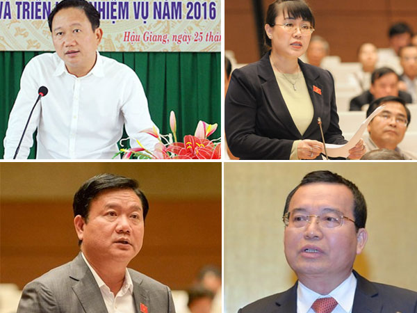 Những người bị dừng nhiệm vụ đại biểu Quốc hội