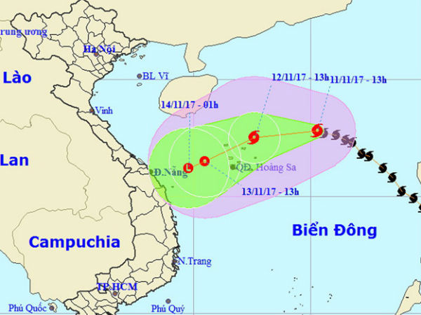 Bão 13 có thể suy yếu thành áp thấp trước khi vào đất liền