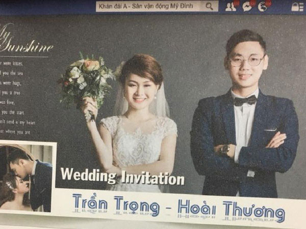 Độc đáo thiệp cưới mang giao diện Facebook của cặp đôi Hà Nội