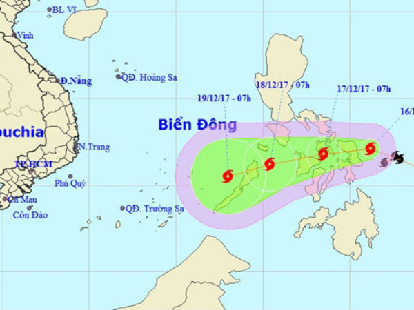 Bão Kai-tak hướng vào Biển Đông