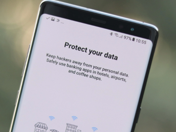 Galaxy Note8 được bảo vệ trước mạng Wi-Fi công cộng