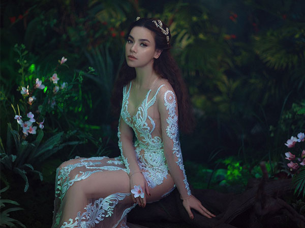 Hồ Ngọc Hà diện váy dạ hội làm nữ thần trong vườn địa đàng