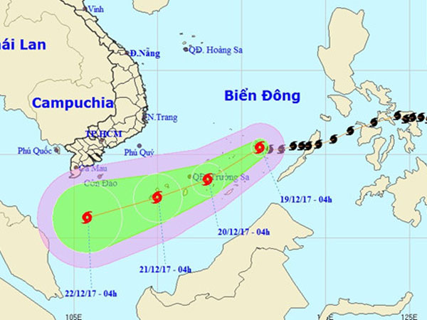 Bão số 15 giật cấp 10 và có thể mạnh thêm