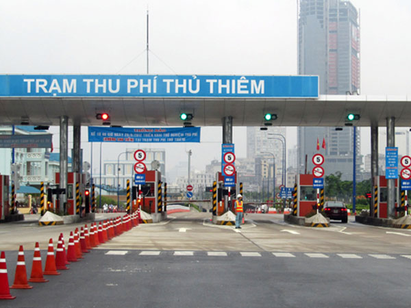 Trạm thu phí hầm Thủ Thiêm được tháo dỡ trước Tết Nguyên đán