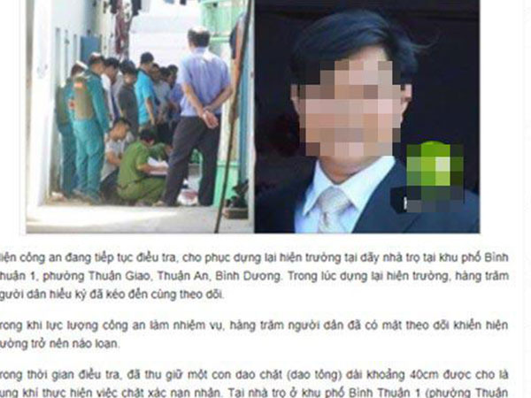 Vụ vợ giết chồng ở Bình Dương: Đăng 'nhầm' ảnh nạn nhân, bị xử lý thế nào?