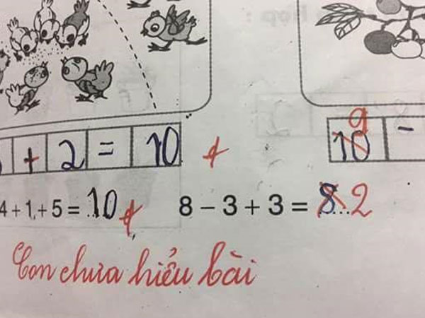 Bài toán 8 - 3 + 3 gây tranh cãi trên mạng