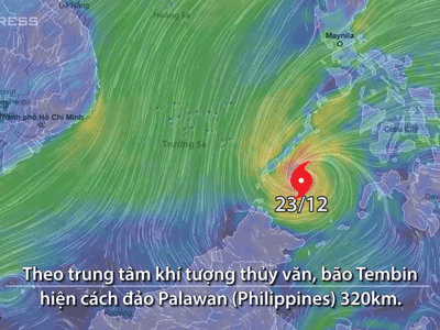 Video: Bão Tembin tăng cấp, hướng về các tỉnh Nam Bộ