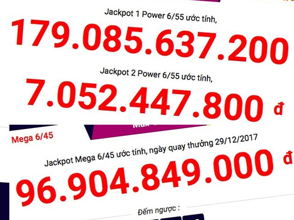 Lần đầu tiên tổng jackpot của Vietlott tiệm cận 300 tỉ đồng